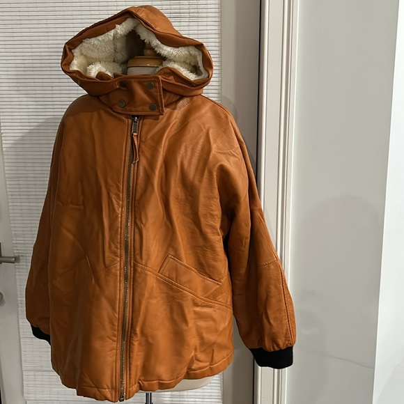 NWOT Free People / We the Free Moxy Trapeze Vegan Leather Jacket Sz Medium Z534 - Picture 3 of 4